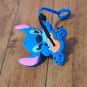 Stitch Playing Guitar Straw Topper Silicone 10mm/0.4 in Cap Accessory